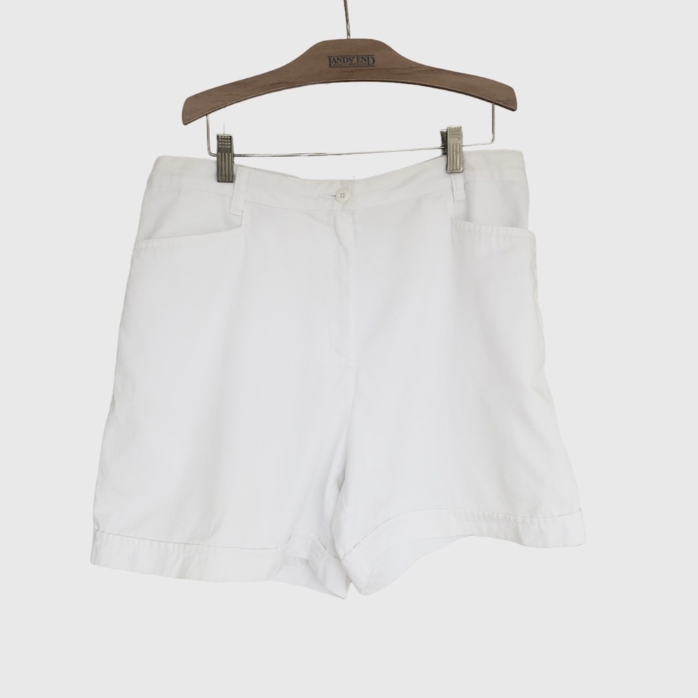Vintage Womens Shorts Crossroads Size 12 White Cotton Denim High Waisted
